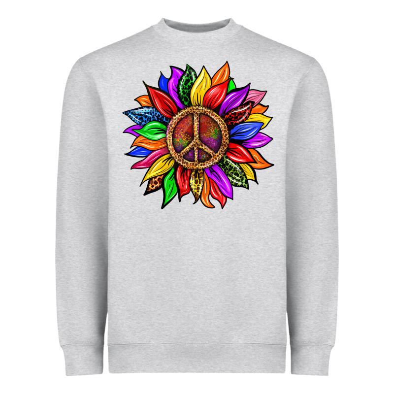 Pride Lgbtq+ Sunflower With Peace Heavyweight Sweatshirt by BundleAndBundleShop | Teevron