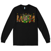 Black Western Mom With Reindeer Long Sleeve Tee - BundleAndBundleShop
