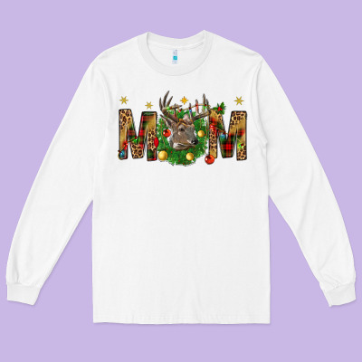 Western Mom With Reindeer Long Sleeve Tee Designed By Bundleandbundleshop