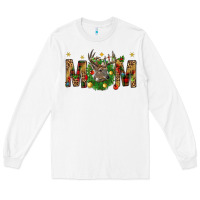 White Western Mom With Reindeer Long Sleeve Tee - BundleAndBundleShop