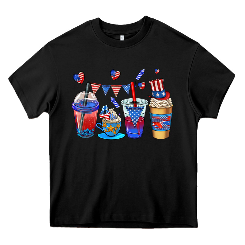 4th Of July Coffee Cups Heavy Core Tee by AdoDesignShop | Teevron