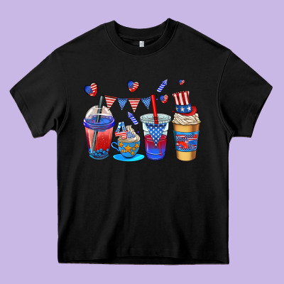 4th Of July Coffee Cups Heavy Core Tee Designed By Adodesignshop
