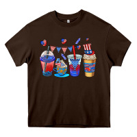 Chocolate Brown 4th of july coffee cups Heavy Core Tee - AdoDesignShop