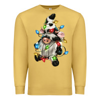 Antique Gold christmas cow gnome Premium Sweatshirt - CowGirlArtShop