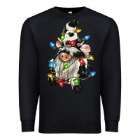 Black christmas cow gnome Premium Sweatshirt - CowGirlArtShop