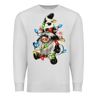 Dove Grey christmas cow gnome Premium Sweatshirt - CowGirlArtShop