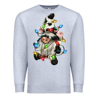 Heather Grey christmas cow gnome Premium Sweatshirt - CowGirlArtShop