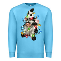 Ocean Blue christmas cow gnome Premium Sweatshirt - CowGirlArtShop