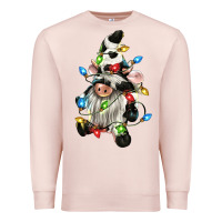 Pale Pink christmas cow gnome Premium Sweatshirt - CowGirlArtShop