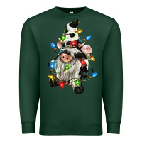 Sports Green christmas cow gnome Premium Sweatshirt - CowGirlArtShop
