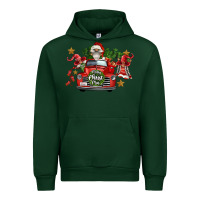 Forest Green merry christmas truck gnomies Urban Hoodie - FaDigitalArtStudio