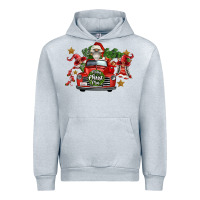 Heather Grey merry christmas truck gnomies Urban Hoodie - FaDigitalArtStudio