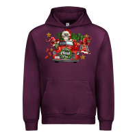 Mauve Wine merry christmas truck gnomies Urban Hoodie - FaDigitalArtStudio