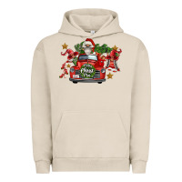 Pigment French Oak merry christmas truck gnomies Urban Hoodie - FaDigitalArtStudio