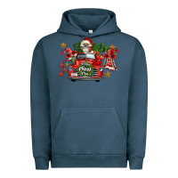 Pigment Midnight Navy merry christmas truck gnomies Urban Hoodie - FaDigitalArtStudio