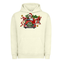 Pigment Pistachio merry christmas truck gnomies Urban Hoodie - FaDigitalArtStudio
