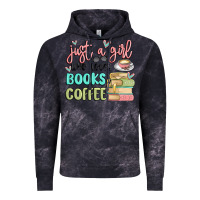 Cloud Black just a girl who loves books and coffee Vintage Hoodie - MaliasSmallBusiness