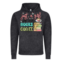 Vintage Black just a girl who loves books and coffee Vintage Hoodie - MaliasSmallBusiness