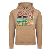 Vintage Coffee just a girl who loves books and coffee Vintage Hoodie - MaliasSmallBusiness