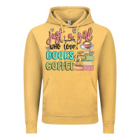 Vintage Mustard just a girl who loves books and coffee Vintage Hoodie - MaliasSmallBusiness