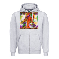 Heather Grey Mardi Gras crawfish Zipper Hoodie - NancyCooperArtShop
