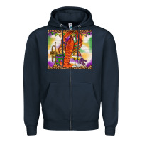 Navy Mardi Gras crawfish Zipper Hoodie - NancyCooperArtShop