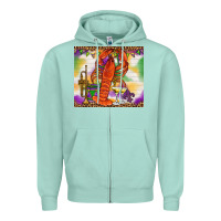 Seafoam Mardi Gras crawfish Zipper Hoodie - NancyCooperArtShop
