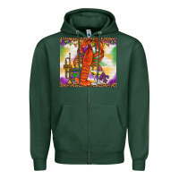 Sports Green Mardi Gras crawfish Zipper Hoodie - NancyCooperArtShop