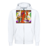 White Mardi Gras crawfish Zipper Hoodie - NancyCooperArtShop