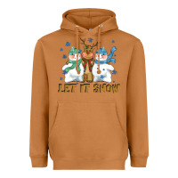 Meerkat let it snow reindeer snowman Heavyweight Hoodie - CowGirlArtShop