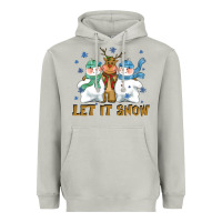 Moon Dust let it snow reindeer snowman Heavyweight Hoodie - CowGirlArtShop