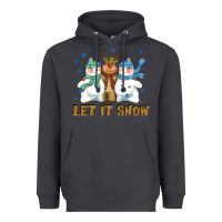 Smoke let it snow reindeer snowman Heavyweight Hoodie - CowGirlArtShop