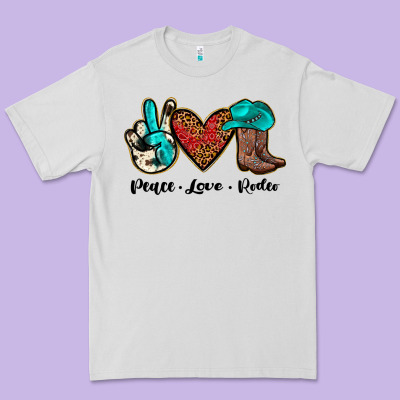 Peace Love Rodeo Premium Tee Designed By Jahusdesignshop