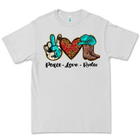 Dove Grey peace love rodeo Premium Tee - JahusDesignShop