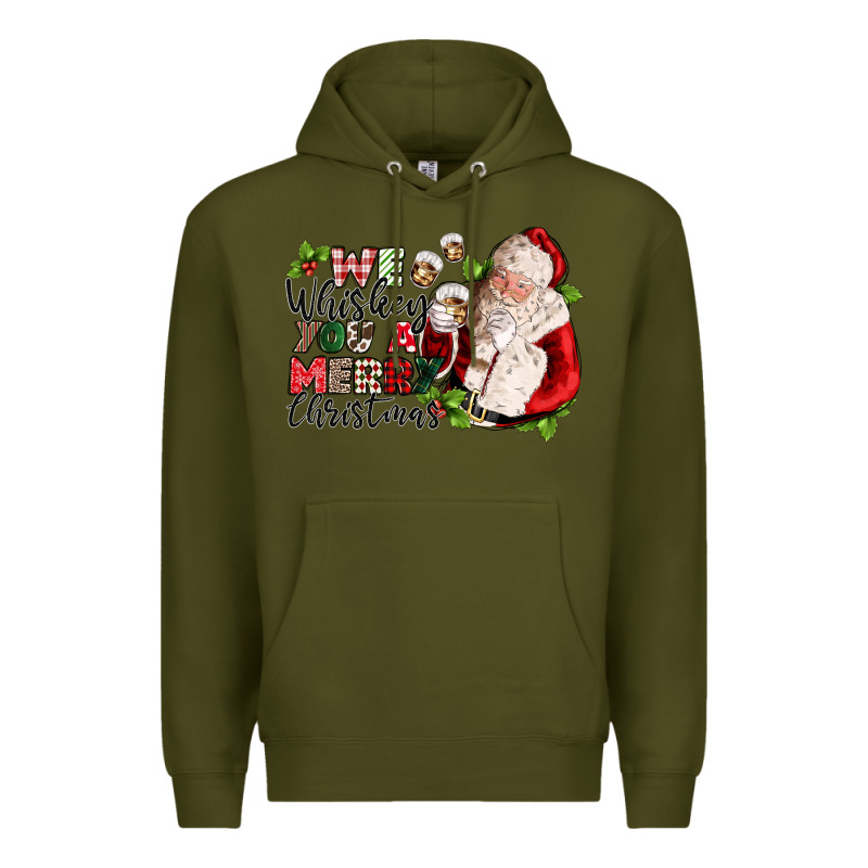 We Whiskey You A Merry Christmas Premium Hoodie by CowGirlArtShop | Teevron