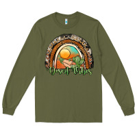 Army Green desert vibes rainbow Long Sleeve Tee - JahusDesignShop