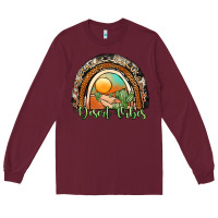 Burgundy desert vibes rainbow Long Sleeve Tee - JahusDesignShop