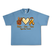Pebble Blue Peace love cure Appendix Cancer Urban Heavy Tee - NancyCooperArtShop