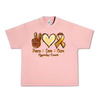 Salmon Peace love cure Appendix Cancer Urban Heavy Tee - NancyCooperArtShop