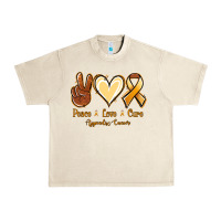 Sandshell Peace love cure Appendix Cancer Urban Heavy Tee - NancyCooperArtShop
