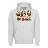 Dove Grey Mexico Wine Glasses Zipper Hoodie - texasbilliewilder
