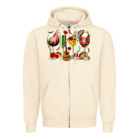 Sandshell Mexico Wine Glasses Zipper Hoodie - texasbilliewilder