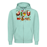Seafoam Mexico Wine Glasses Zipper Hoodie - texasbilliewilder
