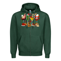 Sports Green Mexico Wine Glasses Zipper Hoodie - texasbilliewilder