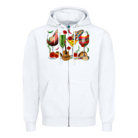 White Mexico Wine Glasses Zipper Hoodie - texasbilliewilder
