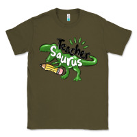 Army Green teacher saurus Classic Tee - MaliasSmallBusiness