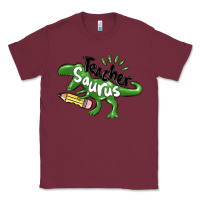 Burgundy teacher saurus Classic Tee - MaliasSmallBusiness