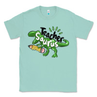 Seafoam teacher saurus Classic Tee - MaliasSmallBusiness