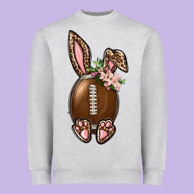 American Football Easter Bunny Heavyweight Sweatshirt Designed By Bundleandbundleshop
