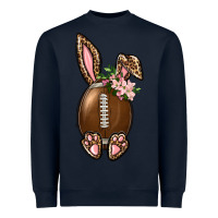 Navy American Football Easter Bunny Heavyweight Sweatshirt - BundleAndBundleShop